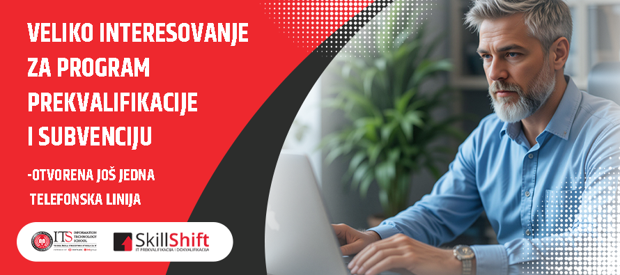 Prekvalifikacija ili dokvalifikacija za IT uz subvenciju od 1.000 evra na ITS-u – zbog velikog interesovanja otvorena nova telefonska linija